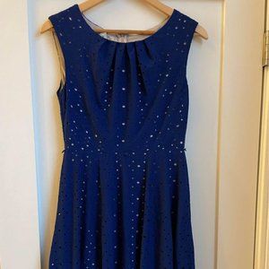 Blue polka dot C/B dress